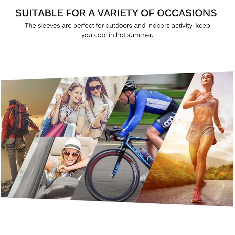 1 Pair Compression Sports Arm Sleeve Basketball Cycling Arm Warmer Summer Running Tennis UV Protection Volleyball Bands - Images 5