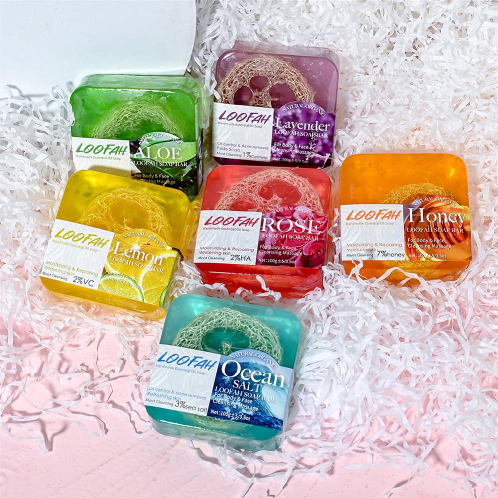 100G Axit Kojic Xà Phòng Xơ mướp Handmade Xà Phòng Tinh Dầu Dưỡng Ẩm Thực Vật Tự Nhiên Kiểm Soát Dầu Vệ Sinh Massage Chăm Sóc Cơ Thể & Mặt - Ảnh 11
