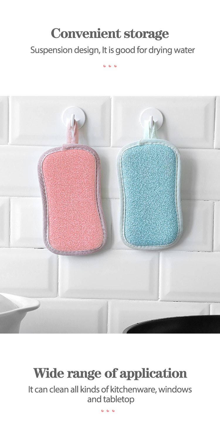 10/6/3 Mặt Đôi Miếng Bọt Biển Rửa Chén Cọ Chảo Nồi Bát Đĩa Bọt Biển Vệ Sinh Nhà Tắm Hộ Gia Đình dụng Cụ Nhà Bếp - Ảnh 7