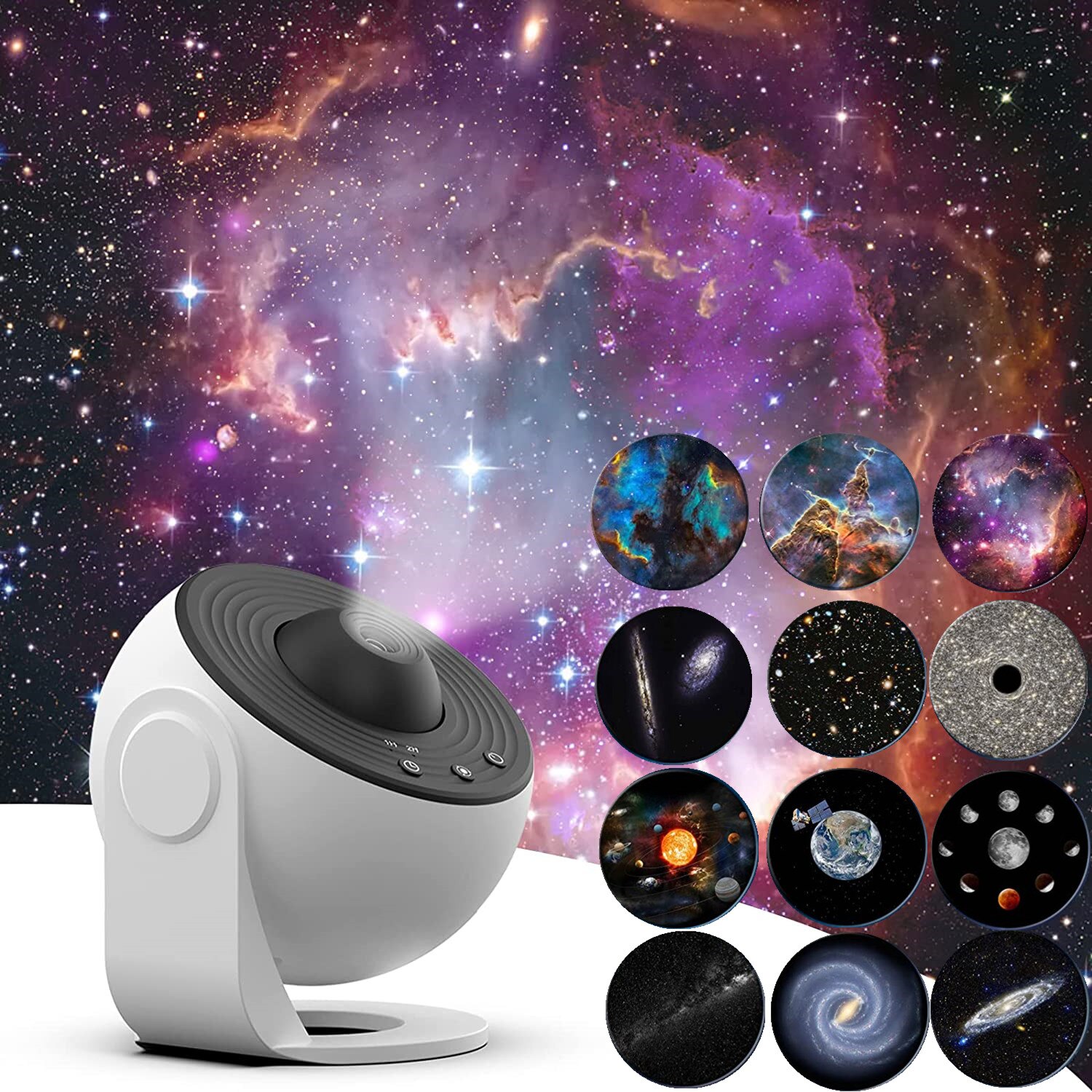 12 TRONG 1 Galaxy Máy Chiếu Ngôi Sao Đèn Ngủ LED Cung Thiên Văn Bầu Trời Đầy Sao Máy Chiếu Đèn Cho Phòng Ngủ Trần Trang Trí Phòng Trẻ Em quà Tặng - Ảnh 1