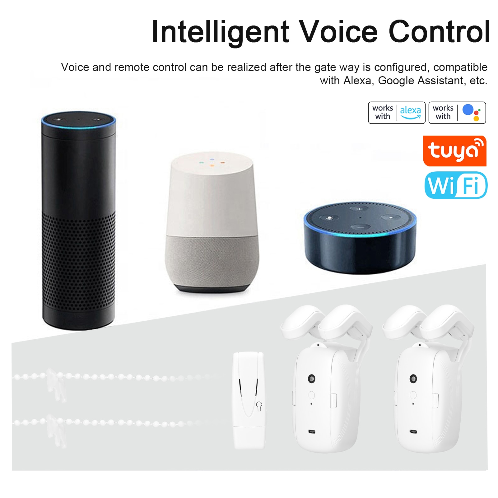 2 CHIẾC Tuya WiFi BT Thông Minh Rèm Điện Robot Rèm Mở Tự Động Hỗ Trợ Ứng Dụng Điều Khiển Từ Xa Thiết Lập Hẹn Giờ - Ảnh 10