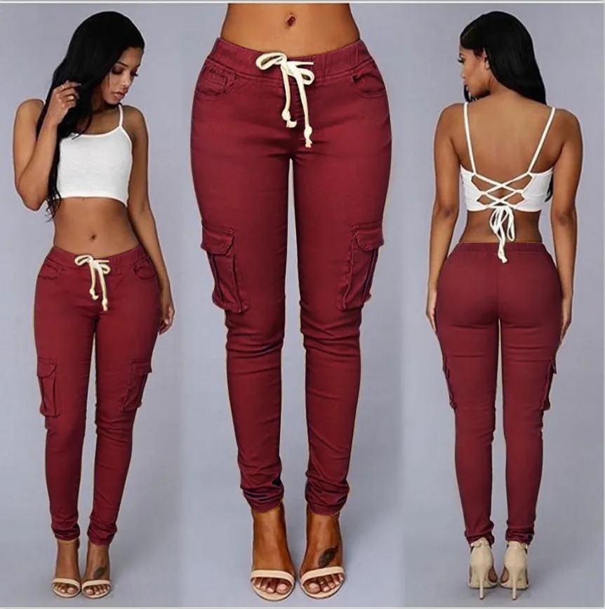 2018 New Arrival Elegant Elastic Women Pants Oversize Drawstring Long Pencil Pants Skinny Office Lady Fashion Trousers 3XL 4XL 2018 New Arrival Elegant Elastic Women Pants Oversize Drawstring Long Pencil Pants Skinny Office Lady Fashion Trousers 3XL 4XL