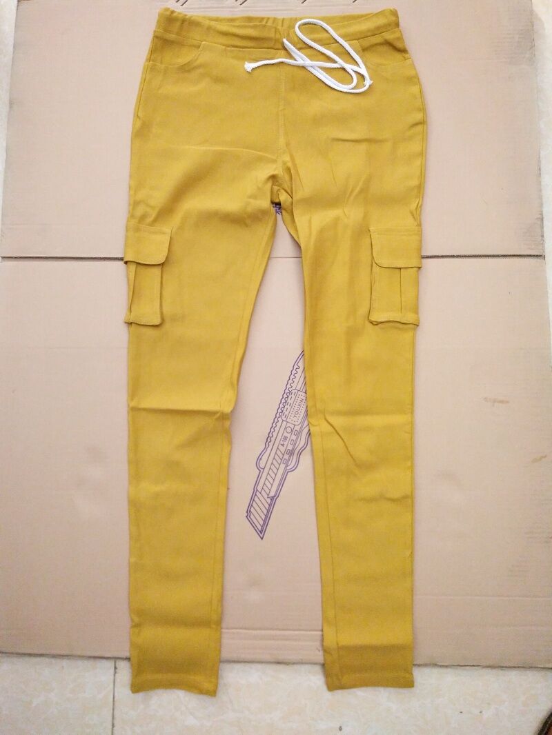 2018 새로운 도착 우아한 탄성 여성 바지 특대 Drawstring 긴 연필 바지 스키니 오피스 레이디 패션 바지 ３XL ４XL - imaget 2