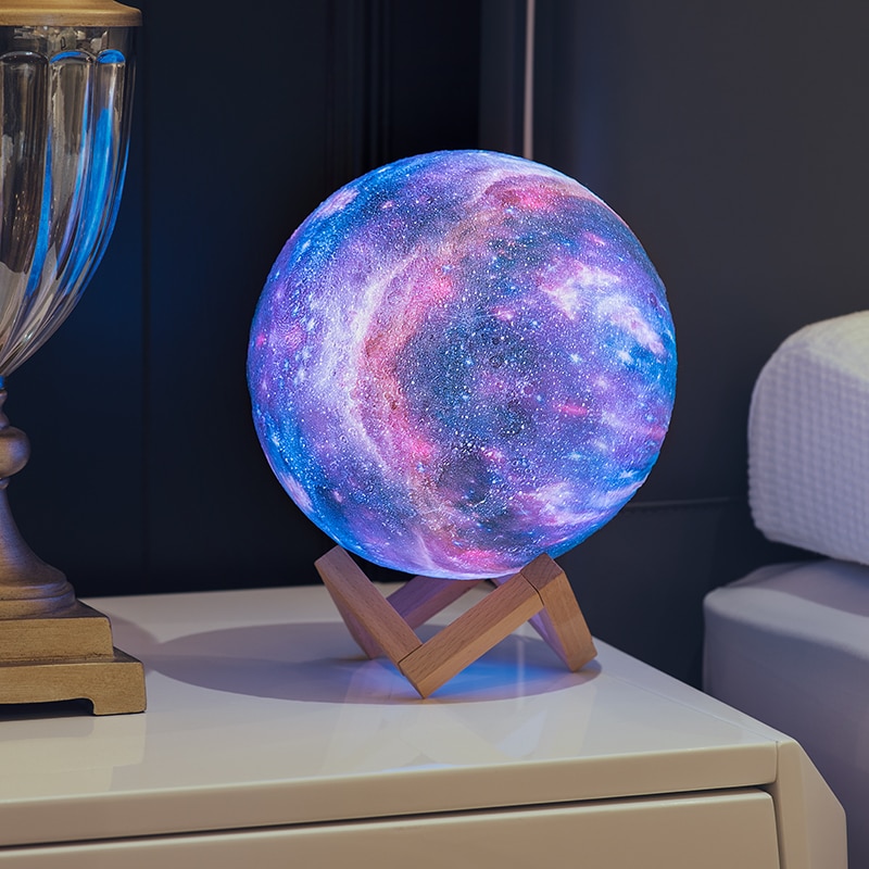 2022 Dropship 3D 인쇄 LED 갤럭시 램프 야간 조명 터치 원격 스타 프로젝터 문 램프 홈 장식 선물 USB 충전 - imaget 11