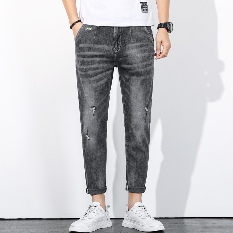 2022 Mới Chất Lượng Cao Nam Cotton Quần Dài Thu Đông Quần Jean Nam Quần Áo