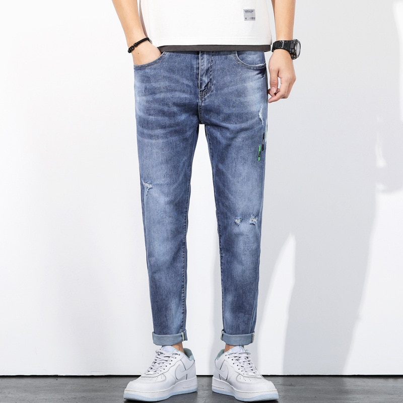 2022 Mới Chất Lượng Cao Nam Cotton Quần Dài Thu Đông Quần Jean Nam Quần Áo - Ảnh 7