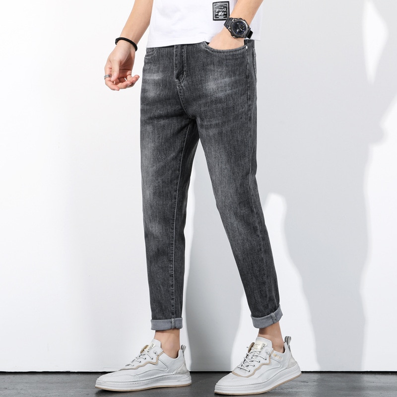 2022 Mới Chất Lượng Cao Nam Cotton Quần Dài Thu Đông Quần Jean Nam Quần Áo - Ảnh 4
