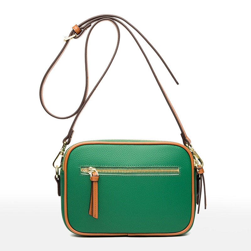 2023 Genuine Leather Women's Bag Simple Fashion Ladies Shoulder Messenger Bag Female Crossbody Bag Soft Leather Small Square Bag