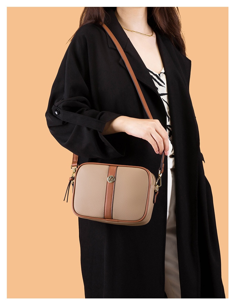 2023 정품 가죽 여성 가방 간단한 패션 숙녀 어깨 메신저 가방 여성 Crossbody 가방 부드러운 가죽 작은 사각형 가방 - imaget 11