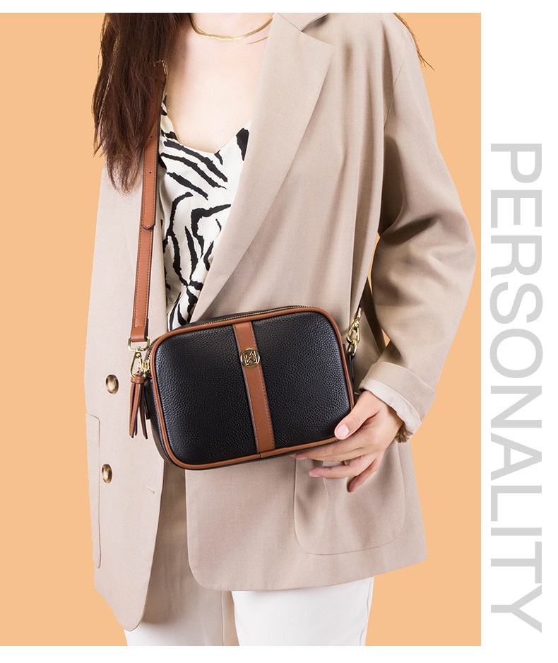 2023 정품 가죽 여성 가방 간단한 패션 숙녀 어깨 메신저 가방 여성 Crossbody 가방 부드러운 가죽 작은 사각형 가방 - imaget 10
