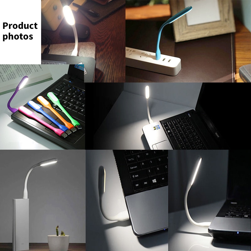 2PCS USB LED Light Portable Book Reading Light 5V 1.2W Small USB Lamp Foldable Eyesight Light For Power Bank PC Notebook Laptop
