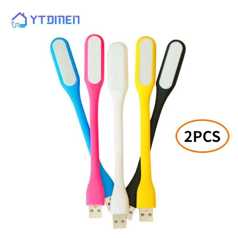 2PCS USB LED 빛 휴대용 책 독서 빛 5V 1.2W 작은 USB 램프 보조베터리 PC 노트북 노트북에 대 한 Foldable 시력 빛