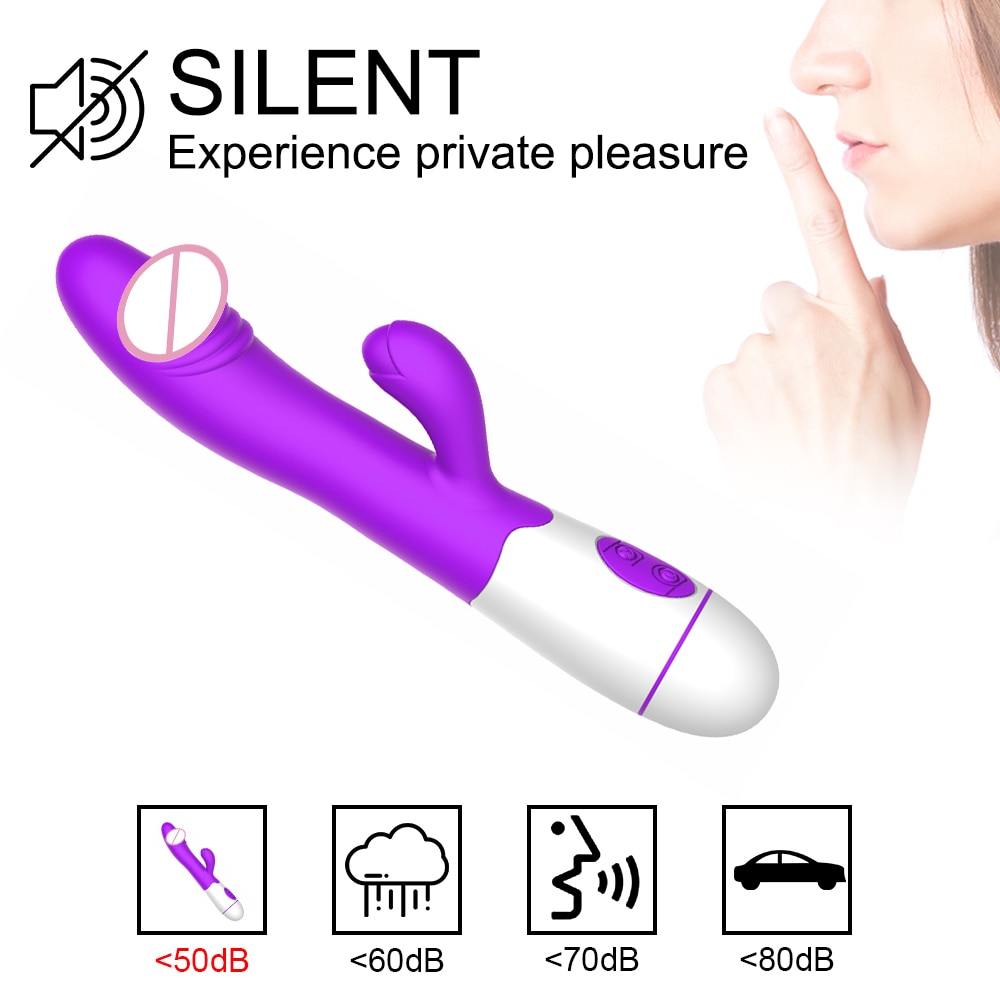 30 Tốc Độ Điểm G Nữ Máy Rung Mạnh Mẽ Dương Vật Giả Thỏ Máy Rung Nữ Âm Vật Massage Kích Thích Thủ Dâm Đồ Chơi Tình Dục Người Lớn - Ảnh 3