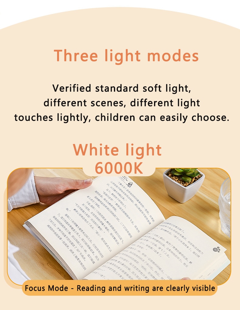 3000mAh Led Table Lamp USB Rechargeable 5-16 Hours Battery Life Desk Lamp Foldable Eye Protection Student Reading Book Light Lam - Images 6