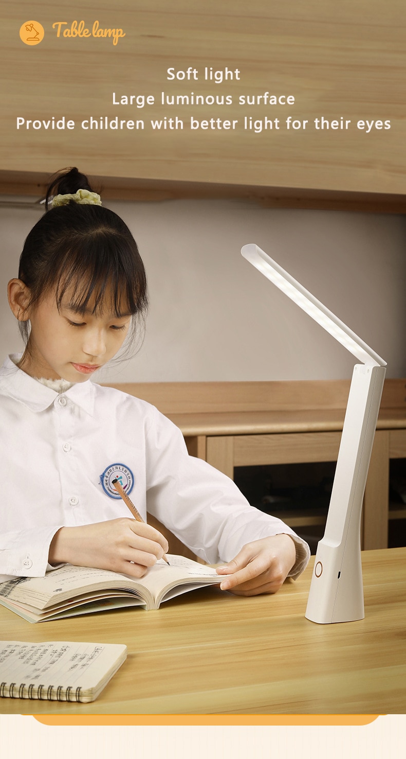 3000mAh Led Table Lamp USB Rechargeable 5-16 Hours Battery Life Desk Lamp Foldable Eye Protection Student Reading Book Light Lam - Images 2