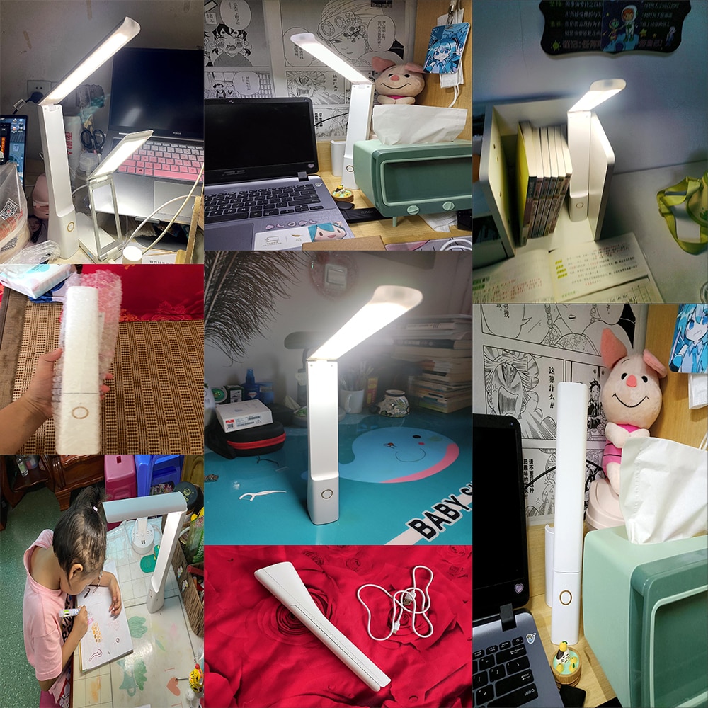 3000mAh Led Table Lamp USB Rechargeable 5-16 Hours Battery Life Desk Lamp Foldable Eye Protection Student Reading Book Light Lam