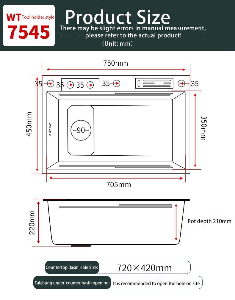 304 Stainless Steel Kitchen Waterfall Sink Digital Display Large Single Sink Dish Basin Sink With Multifunction Touch Waterfall - Images 3