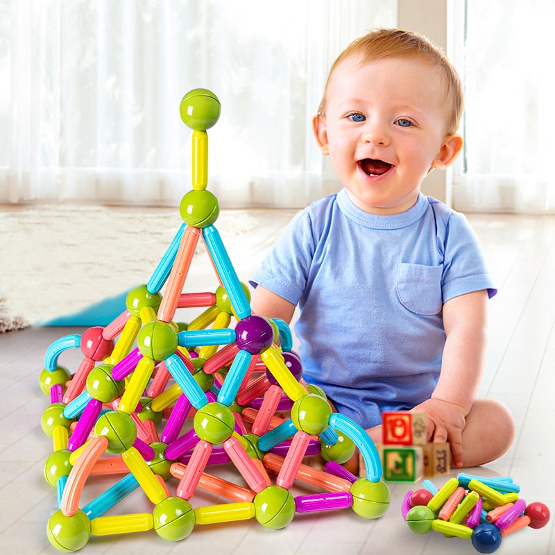36-152 Chiếc Size Lớn Thanh Nam Châm Khối Xây Dựng Trò Chơi Nam Châm Trẻ Em Bộ Trẻ Em Nam Châm Dành Cho Trẻ Em Nam Châm đồ Chơi Gạch - Ảnh 8