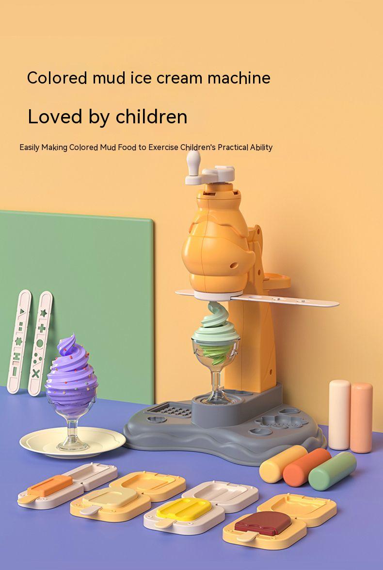 3D Plasticine Mold Modeling Clay Ice Cream Color Clay Noodle Maker Diy Plastic Play Dough Tools Sets Toys for Kids Birthday Gift - Images 3