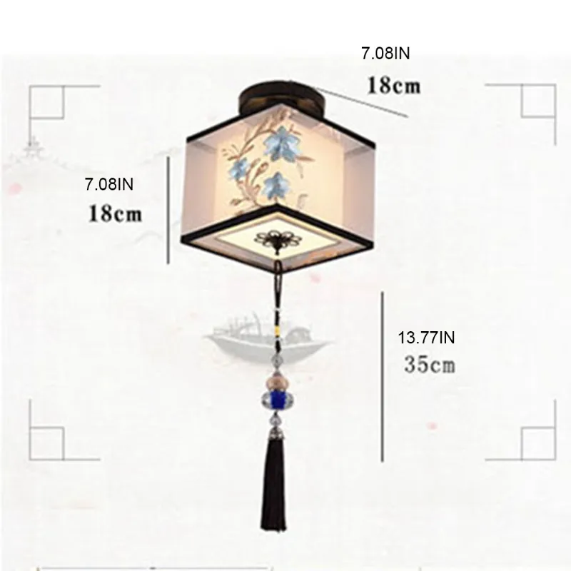 4 Types Chinese Style LED Light Fixtures Ceiling Fabric Ceiling Lamp for Living Room Aisle Balcony Porch 4 Types Chinese Style LED Light Fixtures Ceiling Fabric Ceiling Lamp for Living Room Aisle Balcony Porch