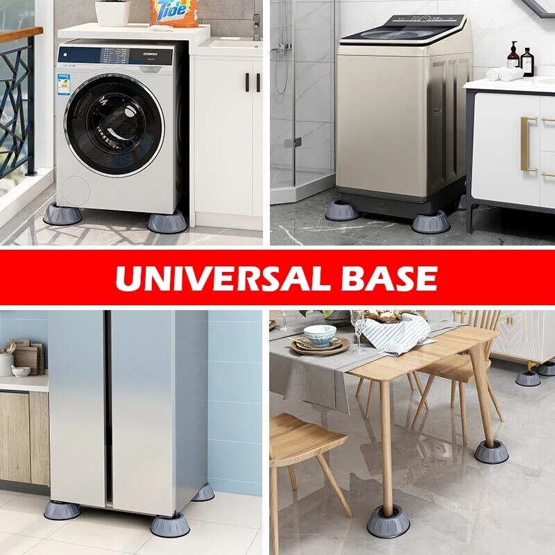 4Pcs Universal Anti Vibration Pads Washing Machine Rubber Feet Mat Anti-vibration Pad Noise-reducing Furniture Lifting Foot Base - Images 24