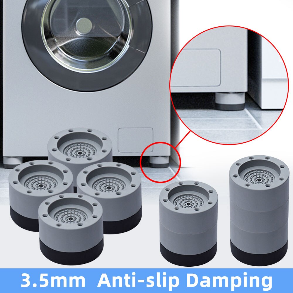 4Pcs Universal Anti Vibration Pads Washing Machine Rubber Feet Mat Anti-vibration Pad Noise-reducing Furniture Lifting Foot Base - Images 7