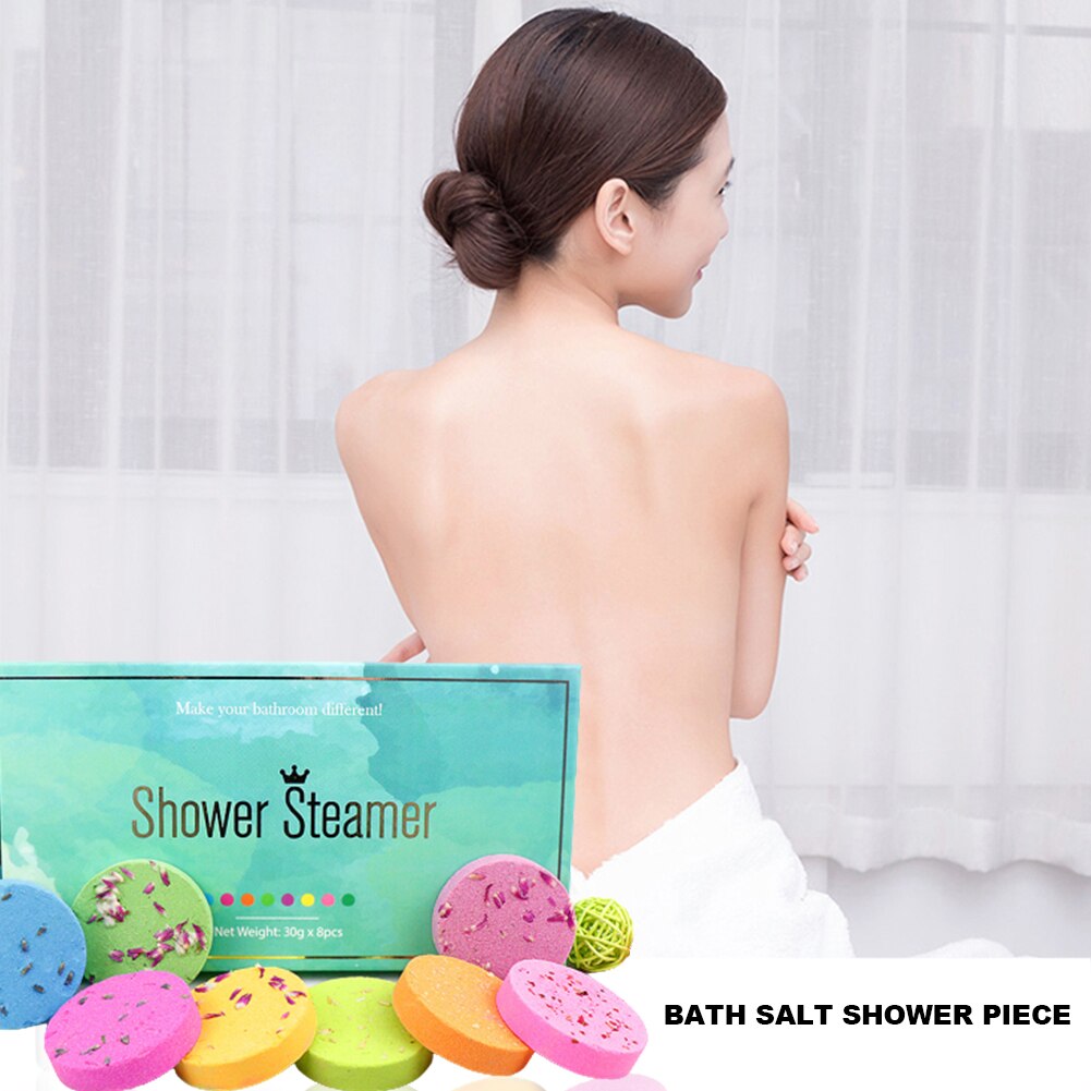 8pcs Shower Bombs Ball Body Spa Cleaner Hot Spring Bath Bubble Bomb Fragrance Shower Salt Ball Bathroom Accessories - Images 9