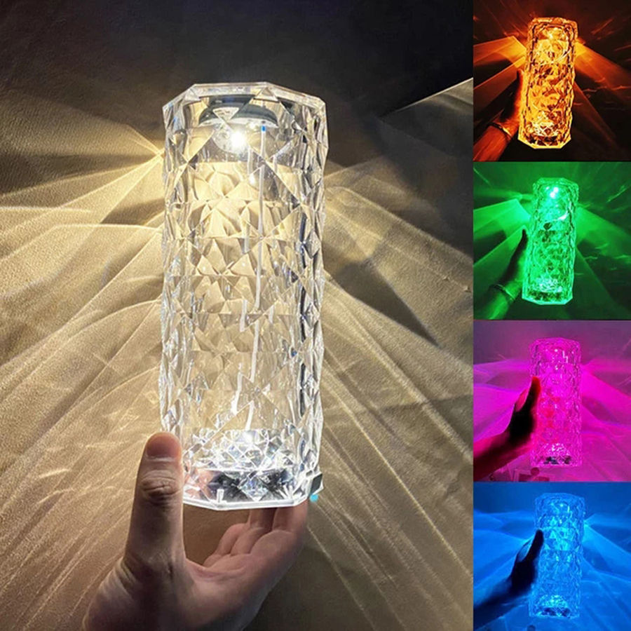 Acrylic Crystal Table Lamp Touch Induction Charging Night Light Bar Restaurant Desktop Decoration Lamp Atmosphere Lamp - Images 3