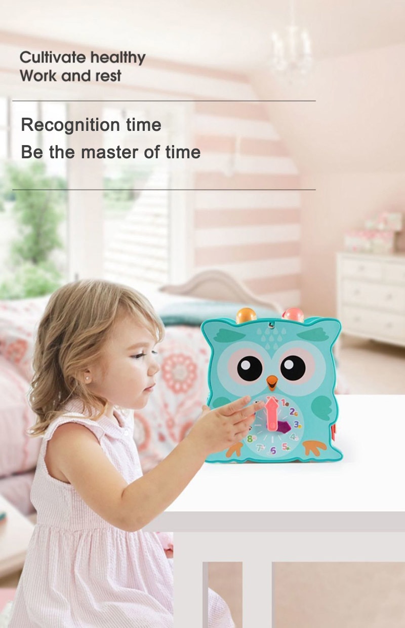 Baby Montessori Toys Magnetic Fishing Owl Cube Learning Educational Clock Kids Hammer Game with Music Puzzle for Piano Gift - Ảnh 14