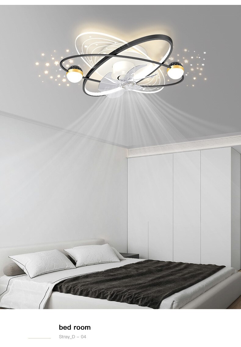 Bắc Âu Hiện Đại Sang Trọng Quạt Trần Đèn Cao Acrylic Đèn Ốp Trần Phòng Khách Phòng Ngủ Phòng Ăn Quạt Trần Đèn - Ảnh 8
