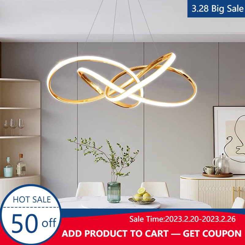 Bắc Âu Tối Giản Mặt Dây Chuyền Đèn Phòng Khách Dòng Hình Học Đèn Đơn Giản Hiện Đại Sang Trọng Phòng Ngủ Phòng Ăn Đèn Chùm Đèn