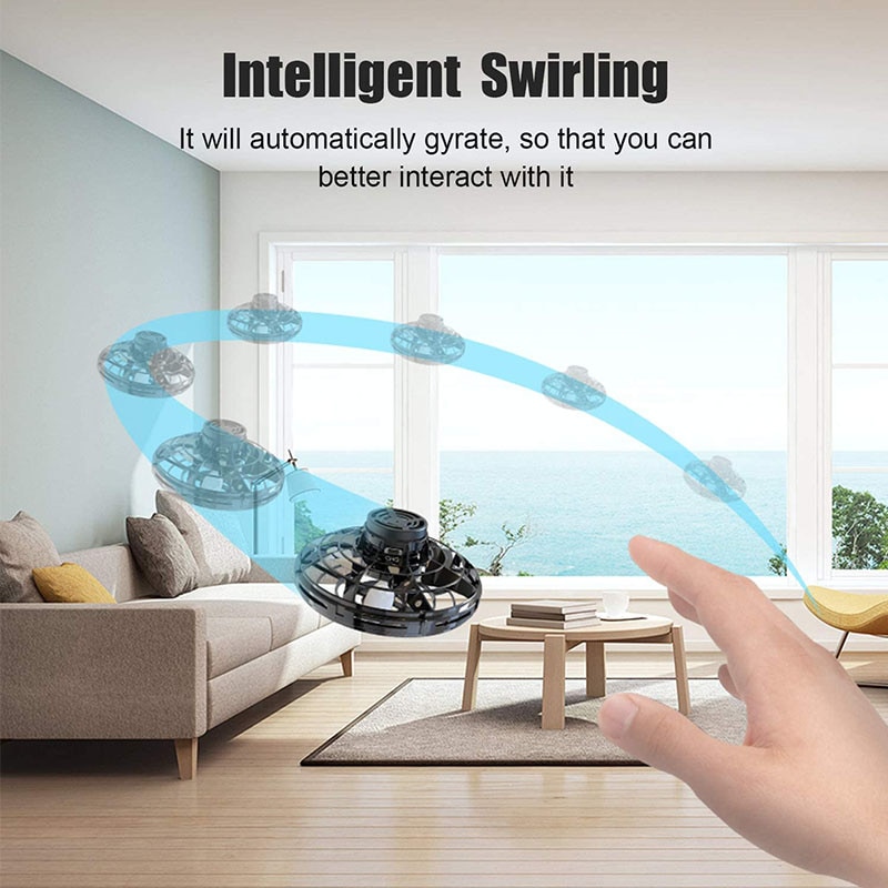 Ban Đầu Flynova Mini UFO Boomerang Con Quay Bóng Bay Magic Fidget Đồ Chơi Đèn LED Con Quay Máy Bay Không Người Lái
