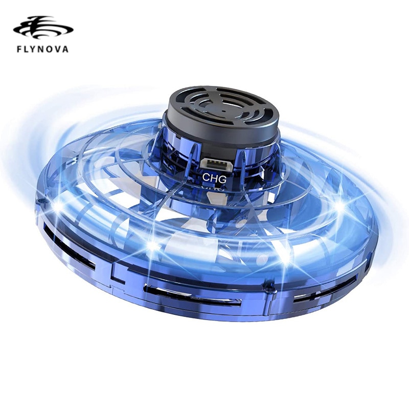 Ban Đầu Flynova Mini UFO Boomerang Con Quay Bóng Bay Magic Fidget Đồ Chơi Đèn LED Con Quay Máy Bay Không Người Lái - Ảnh 1