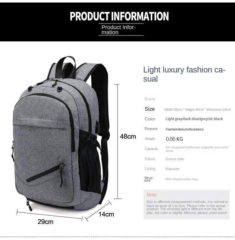 Basketball Bag Men's Backpack USB Charging Smart Backpack Waterproof 15.6-inch Computer Student Schoolbag