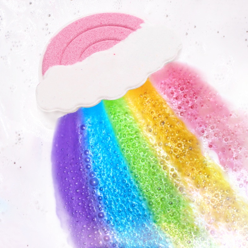 Bath Bomb Rainbow Cloud Bath Ball Essential Oil Bubble Bath Explosion Salt Bath Salt Ball Bubble Bomb Bath Bomb with Surprise