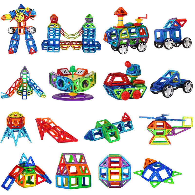 Big Size and Mini Size Magnetic Designer Magnet Building Blocks Accessories Educational Constructor Toys for Children - imaget 10