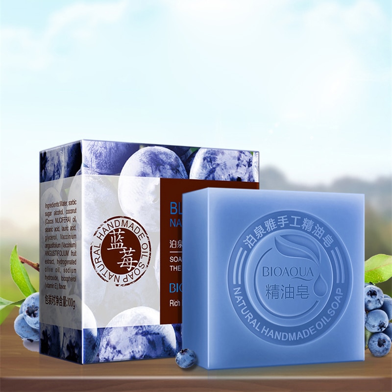 BIOAQUA Natural Plant Essential Oil Handmade Soap Whitening Moisturizing Remove Acne Clean Bath Soap Bamboo Charcoal Soap 100g - Images 4 BIOAQUA Natural Plant Essential Oil Handmade Soap Whitening Moisturizing Remove Acne Clean Bath Soap Bamboo Charcoal Soap 100g - Images 4