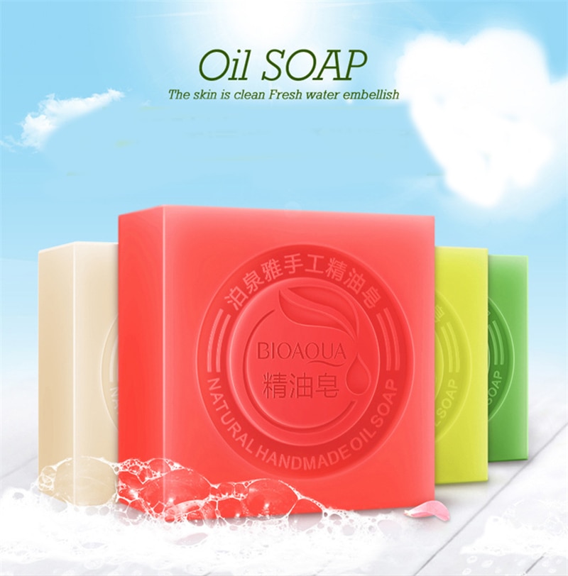 BIOAQUA Natural Plant Essential Oil Handmade Soap Whitening Moisturizing Remove Acne Clean Bath Soap Bamboo Charcoal Soap 100g - Images 6 BIOAQUA Natural Plant Essential Oil Handmade Soap Whitening Moisturizing Remove Acne Clean Bath Soap Bamboo Charcoal Soap 100g - Images 6