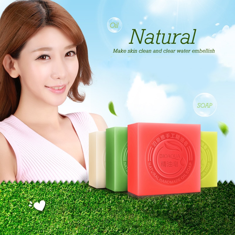 BIOAQUA Thực Vật Tự Nhiên Tinh Dầu Xà Phòng Handmade Làm Trắng Da Dưỡng Ẩm Loại Bỏ Mụn Sạch Xà Phòng Tắm Xà Phòng Than Tre 100G - Ảnh 12