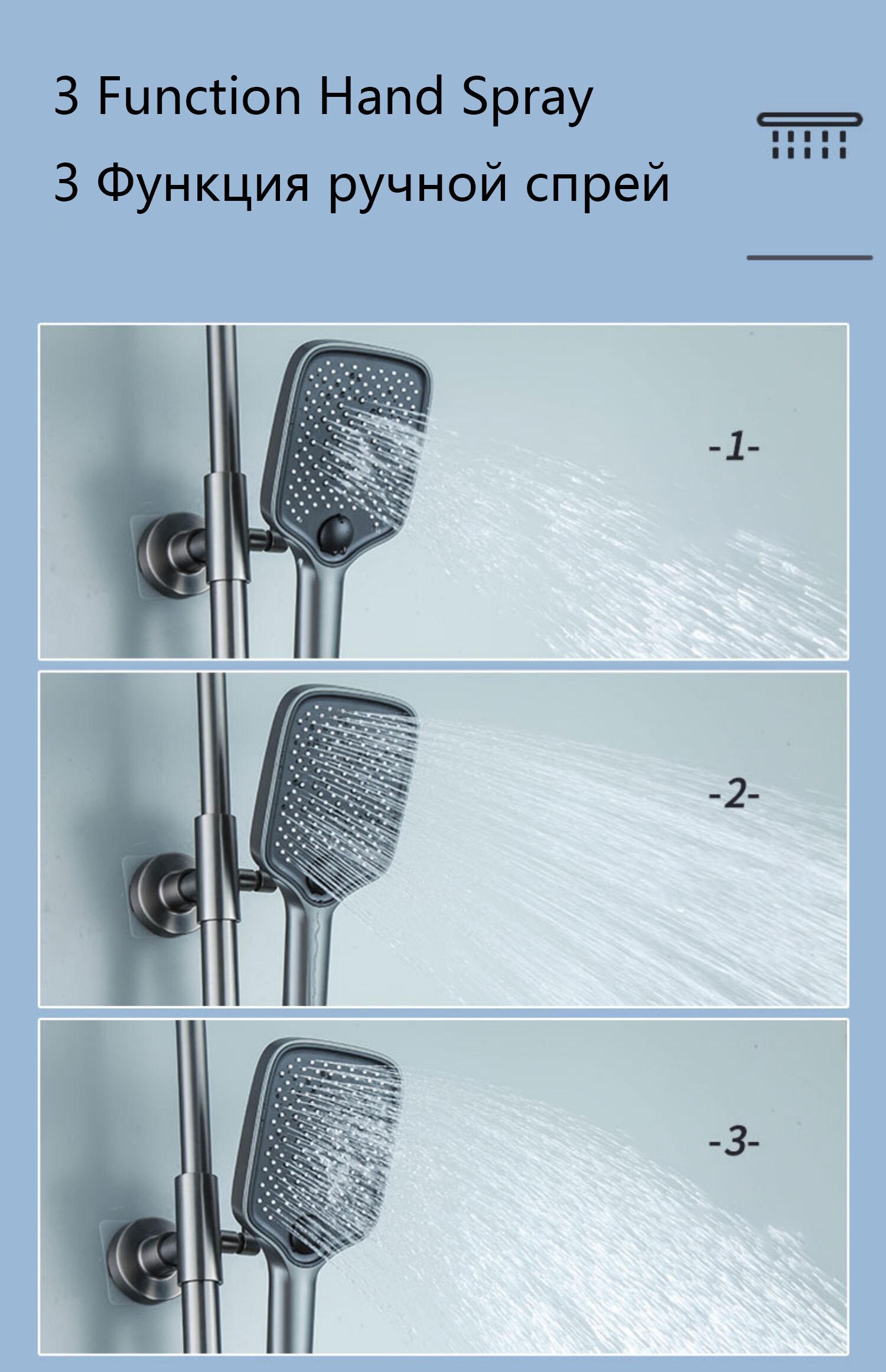 Cao Cấp Sang Trọng Nhiệt Độ Bộ Sen Tắm 4 Cách Treo Tường Vòi Rửa Chén Bằng Đồng Mưa Hệ Thống Bộ Bồn Tắm Hỗn Hợp vòi Nước - Ảnh 7