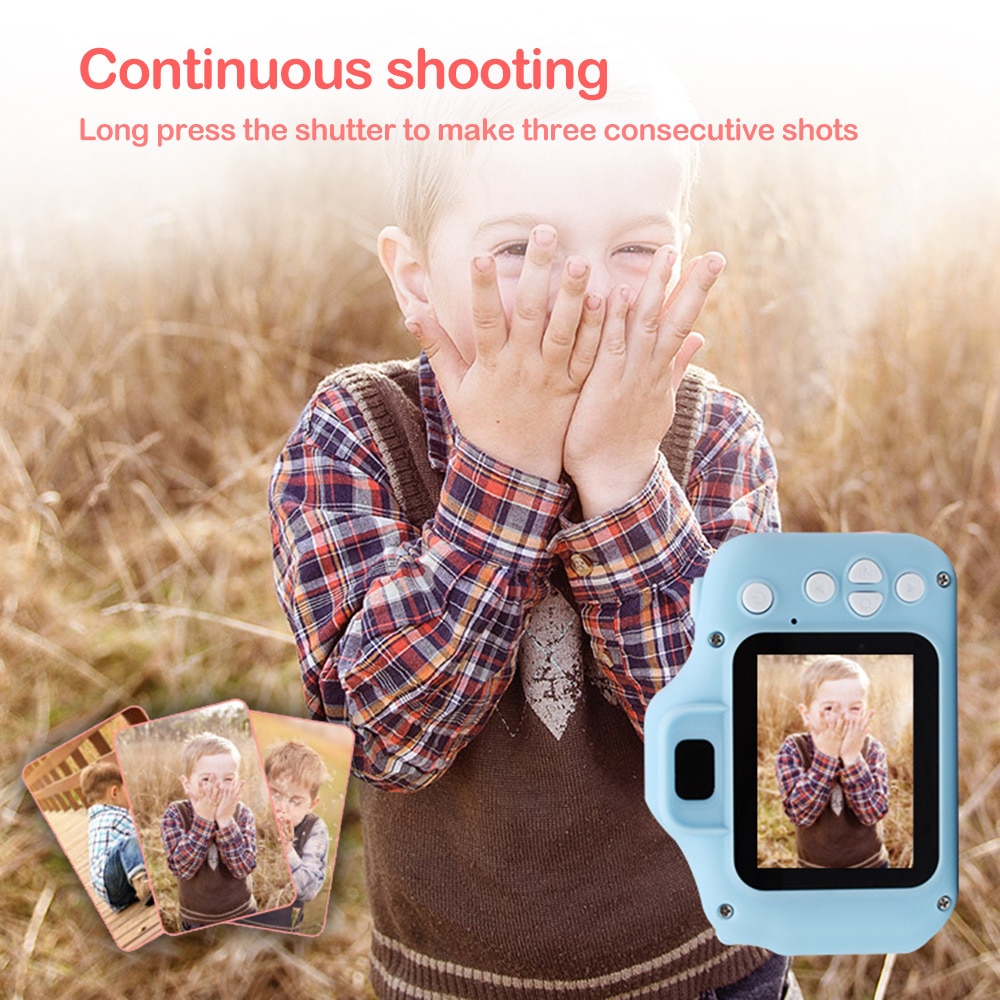 Childrens Camera Mini Video Smart Shooting Childrens Digital Camera Sports Toy Gift Smart Shooting Toy and Memory Card 8GB/32GB - Ảnh 1