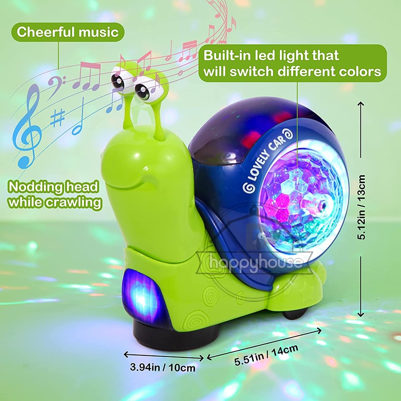 Crawling Crab Baby Toys with Music LED Light Up Interactive Musical Dancing Crawling Toys Moving Toddler Toys Toys for Baby - Ảnh 11