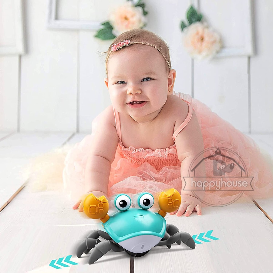 Đồ Chơi Con Cua Tập Bò Có Nhạc Đèn LED Phát Sáng Đồ Chơi Âm Nhạc Cho Bé Tự Động Tránh Chướng Vật Đồ Chơi Tương Tác Cho Trẻ Em - Ảnh 7