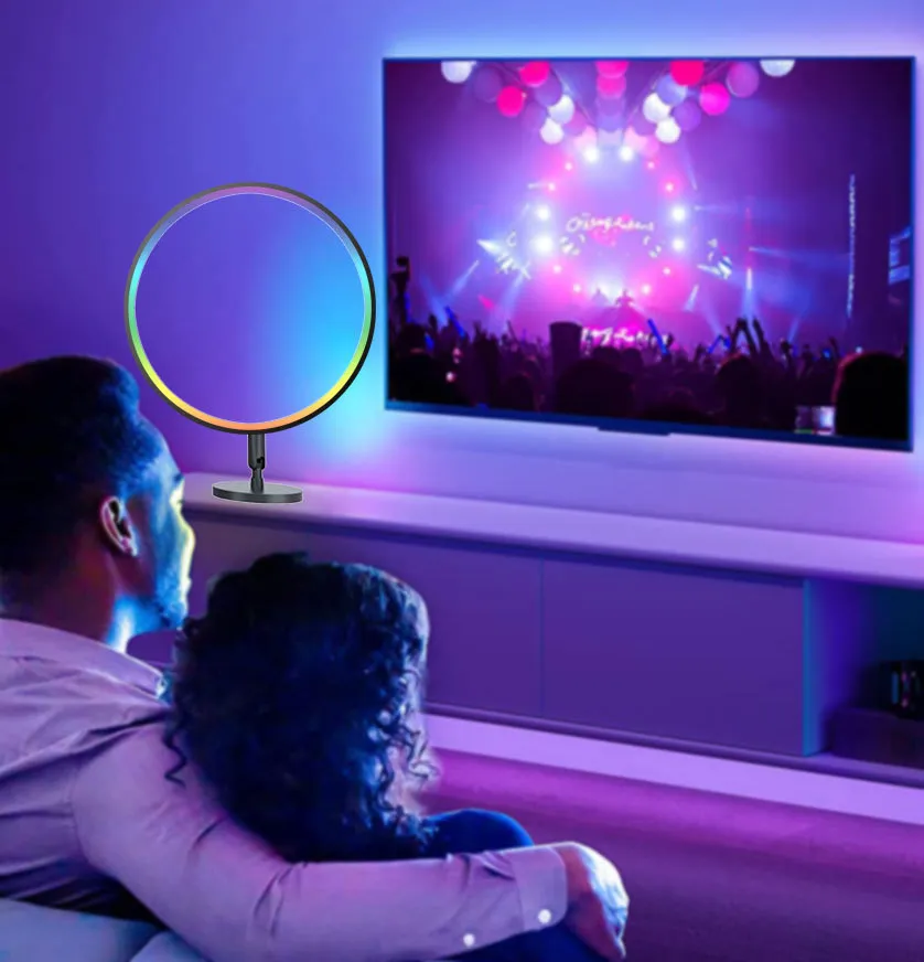 Creative Smart Neon Night Light USB RGB Desktop Atmosphere Table Lamp Bluetooth Wall Lamp Suitable for Game Room Bedroom Decor