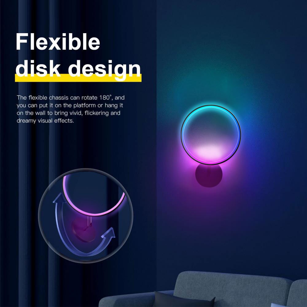 Creative Smart Neon Night Light USB RGB Desktop Atmosphere Table Lamp Bluetooth Wall Lamp Suitable for Game Room Bedroom Decor - Images 1
