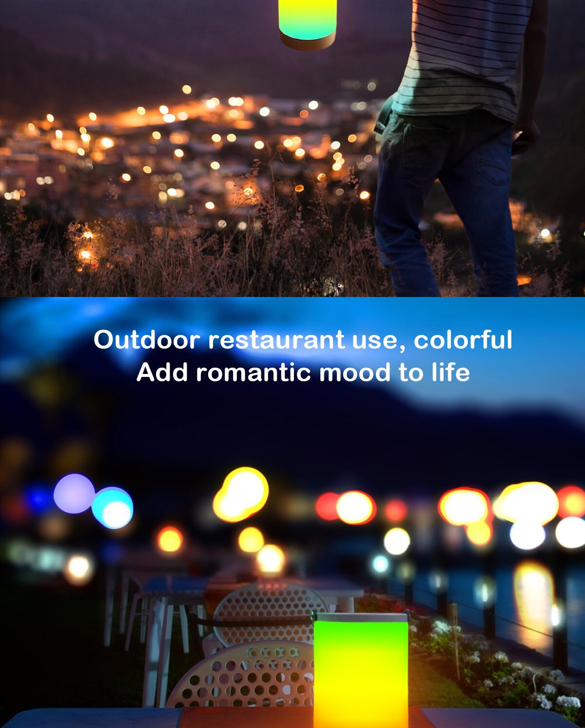 Creative USB Recharge LED Night Light,RGB+White Atmosphere Decor Desk Light Bedroom Bedside Neon Lamp Camping Portable Lamp - Images 7