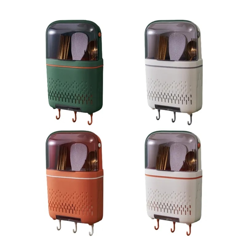 Creative Wall-mounted Hollow Drain Chopstick Cage Multifunctional Storage Rack Rag Rack Knife Holder for Kitchen Supplie
