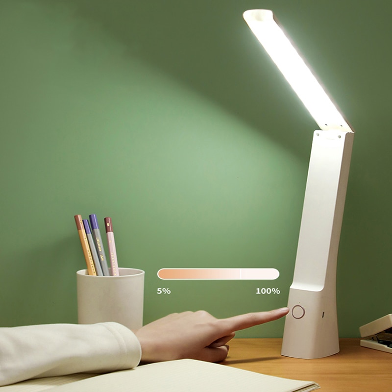 Đèn Bàn Led 3000MAh USB Sạc 5-16 Giờ Pin Để Bàn Có Thể Gập Lại Bảo Vệ Mắt Học Sinh Đọc Sách đèn Lam