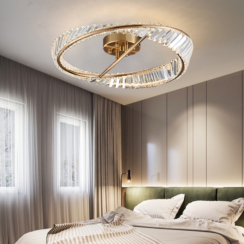 Đèn LED Hiện Đại Sang Trọng Pha Lê Ốp Trần Cho Phòng Khách Phòng Ngủ Trang Trí Nhà Bếp Đèn Chùm Nhà Trong Nhà Đèn Ốp Trần Lustre