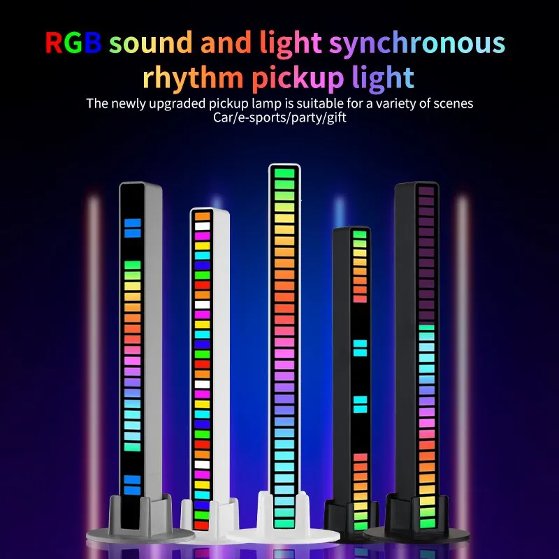 Điều Khiển Âm Thanh RGB Nhịp Điệu Đồng Bộ Ánh Sáng Âm Nhạc Nhiều Màu Sắc Bầu Không Khí Đèn Máy Tính Để Bàn Xe Hơi Cảm Ứng Sáng Tạo Đèn LED Bán Tải